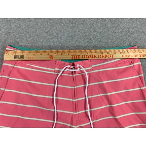 Bonobos Striped Lined Swim‎ Trunks Shorts (Men's Size 38) Pink - Picture 3 of 9